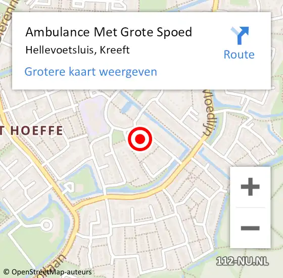 Locatie op kaart van de 112 melding: Ambulance Met Grote Spoed Naar Hellevoetsluis, Kreeft op 19 augustus 2024 20:01