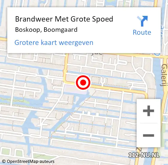 Locatie op kaart van de 112 melding: Brandweer Met Grote Spoed Naar Boskoop, Boomgaard op 20 augustus 2024 10:11