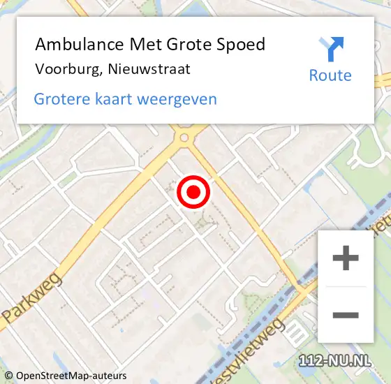 Locatie op kaart van de 112 melding: Ambulance Met Grote Spoed Naar Voorburg, Nieuwstraat op 20 augustus 2024 11:34