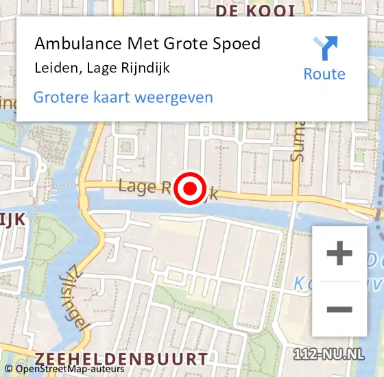 Locatie op kaart van de 112 melding: Ambulance Met Grote Spoed Naar Leiden, Lage Rijndijk op 20 augustus 2024 11:48