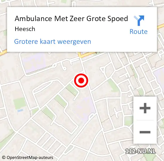 Locatie op kaart van de 112 melding: Ambulance Met Zeer Grote Spoed Naar Heesch op 20 augustus 2024 16:25