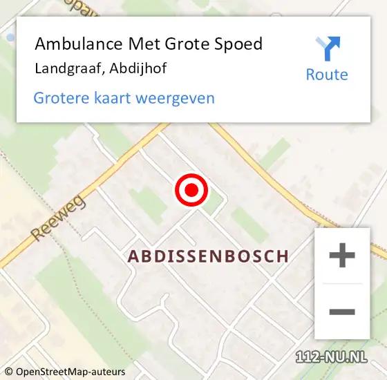 Locatie op kaart van de 112 melding: Ambulance Met Grote Spoed Naar Landgraaf, Abdijhof op 17 oktober 2014 01:03