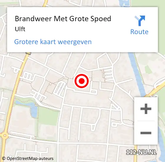 Locatie op kaart van de 112 melding: Brandweer Met Grote Spoed Naar Ulft op 21 augustus 2024 00:29