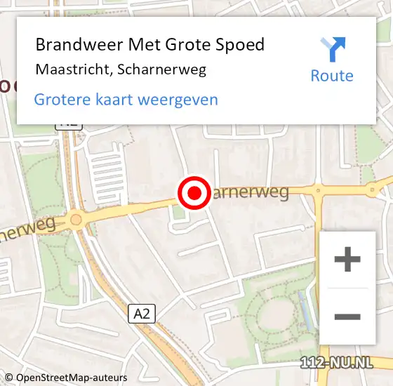 Locatie op kaart van de 112 melding: Brandweer Met Grote Spoed Naar Maastricht, Scharnerweg op 21 augustus 2024 04:03