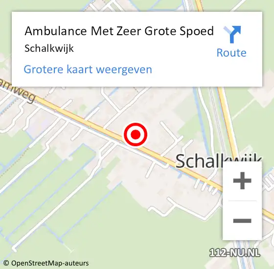 Locatie op kaart van de 112 melding: Ambulance Met Zeer Grote Spoed Naar Schalkwijk op 21 augustus 2024 10:36