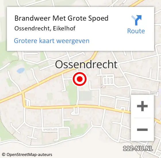 Locatie op kaart van de 112 melding: Brandweer Met Grote Spoed Naar Ossendrecht, Eikelhof op 21 augustus 2024 18:05