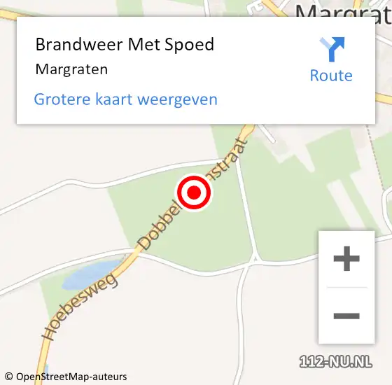 Locatie op kaart van de 112 melding: Brandweer Met Spoed Naar Margraten op 22 augustus 2024 00:14