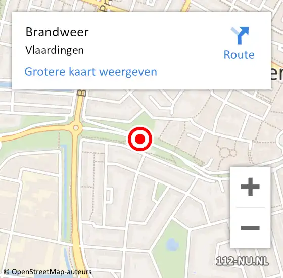 Locatie op kaart van de 112 melding: Brandweer Vlaardingen op 22 augustus 2024 08:00