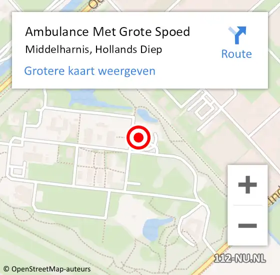 Locatie op kaart van de 112 melding: Ambulance Met Grote Spoed Naar Middelharnis, Hollands Diep op 22 augustus 2024 09:28