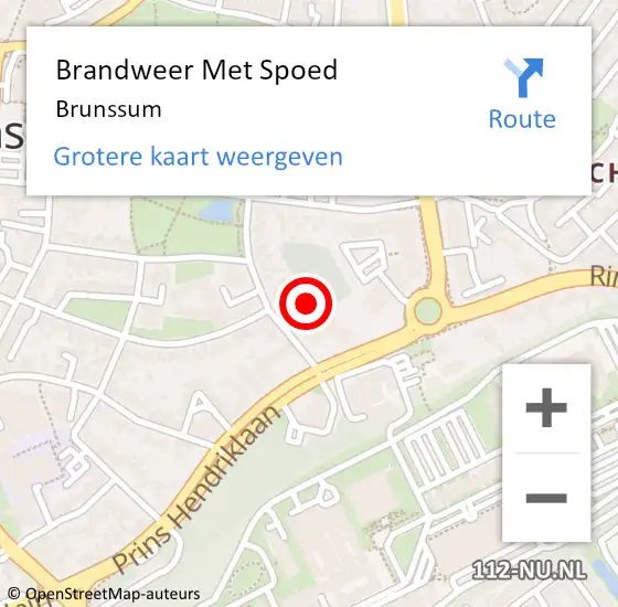 Locatie op kaart van de 112 melding: Brandweer Met Spoed Naar Brunssum op 22 augustus 2024 16:24