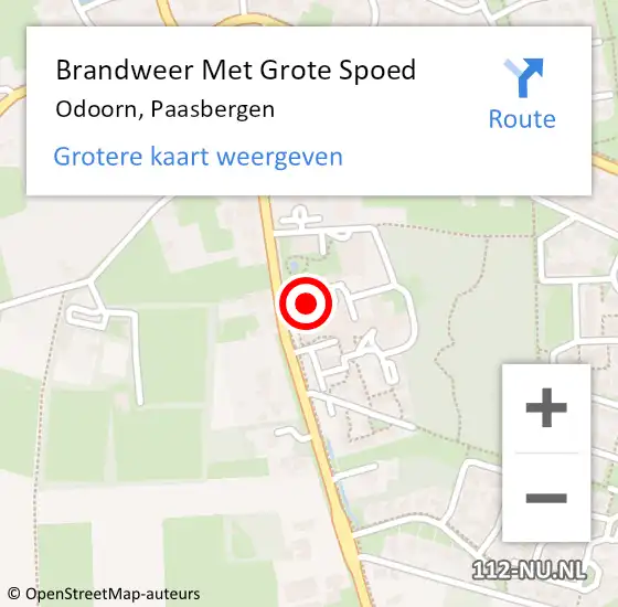 Locatie op kaart van de 112 melding: Brandweer Met Grote Spoed Naar Odoorn, Paasbergen op 22 augustus 2024 20:03