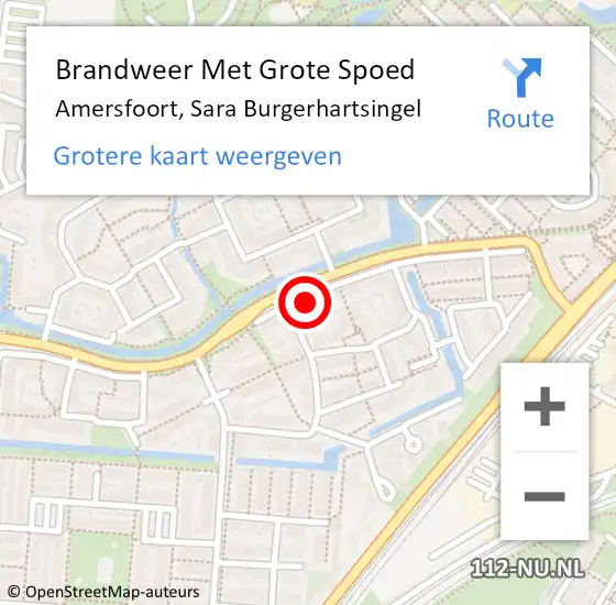 Locatie op kaart van de 112 melding: Brandweer Met Grote Spoed Naar Amersfoort, Sara Burgerhartsingel op 23 augustus 2024 04:05