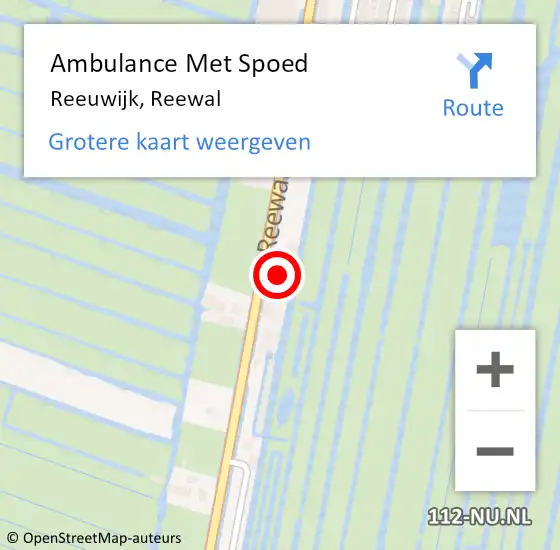 Locatie op kaart van de 112 melding: Ambulance Met Spoed Naar Reeuwijk, Reewal op 23 augustus 2024 07:41