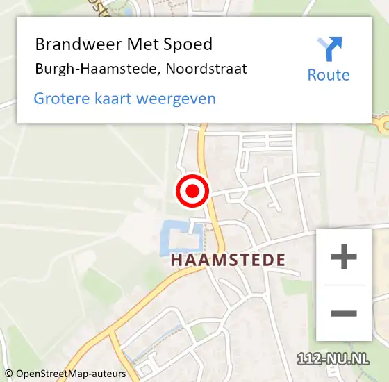 Locatie op kaart van de 112 melding: Brandweer Met Spoed Naar Burgh-Haamstede, Noordstraat op 23 augustus 2024 07:50