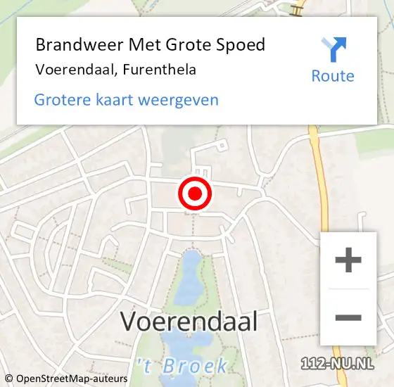 Locatie op kaart van de 112 melding: Brandweer Met Grote Spoed Naar Voerendaal, Furenthela op 23 augustus 2024 10:42