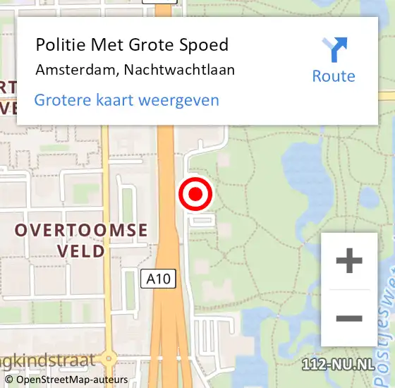 Locatie op kaart van de 112 melding: Politie Met Grote Spoed Naar Amsterdam, Nachtwachtlaan op 23 augustus 2024 12:54