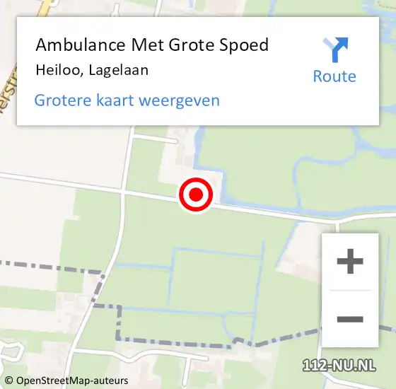 Locatie op kaart van de 112 melding: Ambulance Met Grote Spoed Naar Heiloo, Lagelaan op 23 augustus 2024 13:41