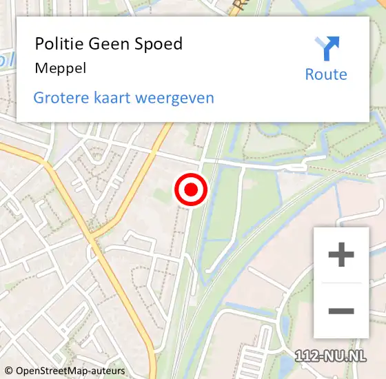 Locatie op kaart van de 112 melding: Politie Geen Spoed Naar Meppel op 23 augustus 2024 13:52