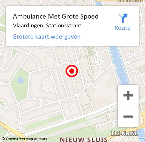 Locatie op kaart van de 112 melding: Ambulance Met Grote Spoed Naar Vlaardingen, Stationsstraat op 23 augustus 2024 21:08