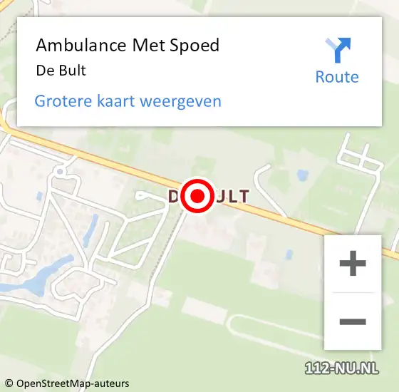 Locatie op kaart van de 112 melding: Ambulance Met Spoed Naar De Bult op 23 augustus 2024 22:26