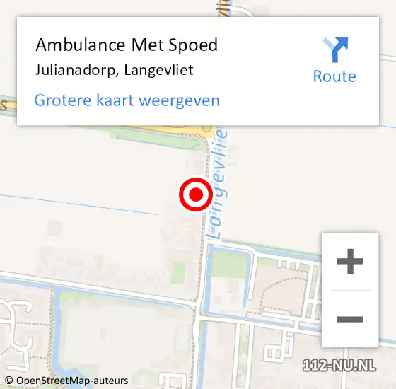 Locatie op kaart van de 112 melding: Ambulance Met Spoed Naar Julianadorp, Langevliet op 23 augustus 2024 22:35