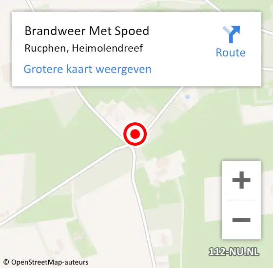 Locatie op kaart van de 112 melding: Brandweer Met Spoed Naar Rucphen, Heimolendreef op 24 augustus 2024 11:53