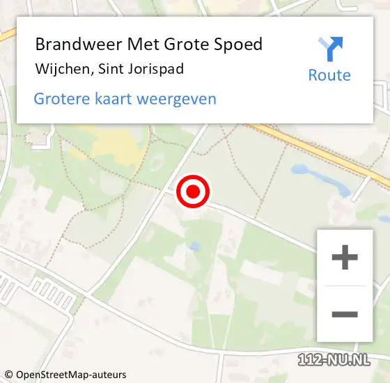 Locatie op kaart van de 112 melding: Brandweer Met Grote Spoed Naar Wijchen, Sint Jorispad op 24 augustus 2024 13:34