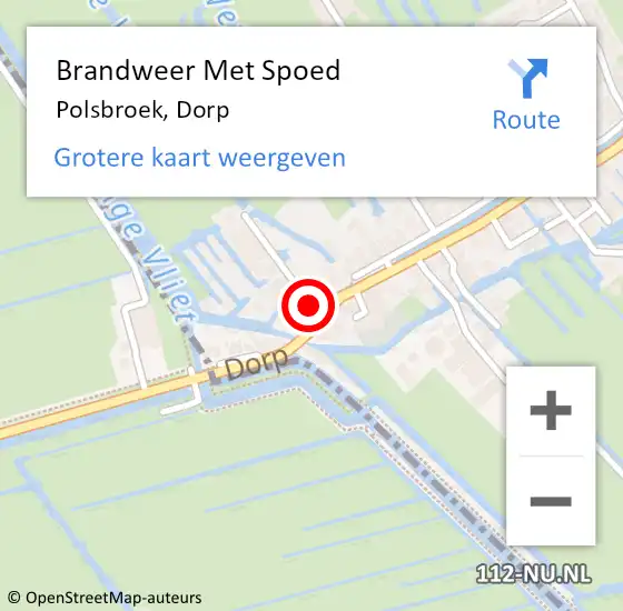 Locatie op kaart van de 112 melding: Brandweer Met Spoed Naar Polsbroek, Dorp op 24 augustus 2024 14:06