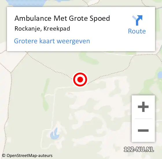 Locatie op kaart van de 112 melding: Ambulance Met Grote Spoed Naar Rockanje, Kreekpad op 24 augustus 2024 14:19