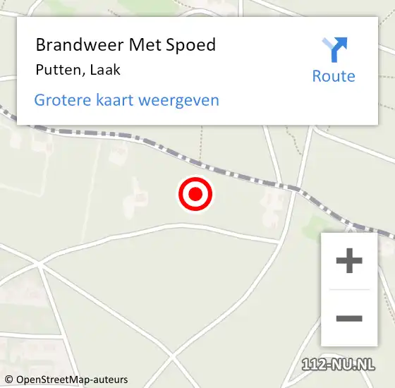 Locatie op kaart van de 112 melding: Brandweer Met Spoed Naar Putten, Laak op 24 augustus 2024 16:01