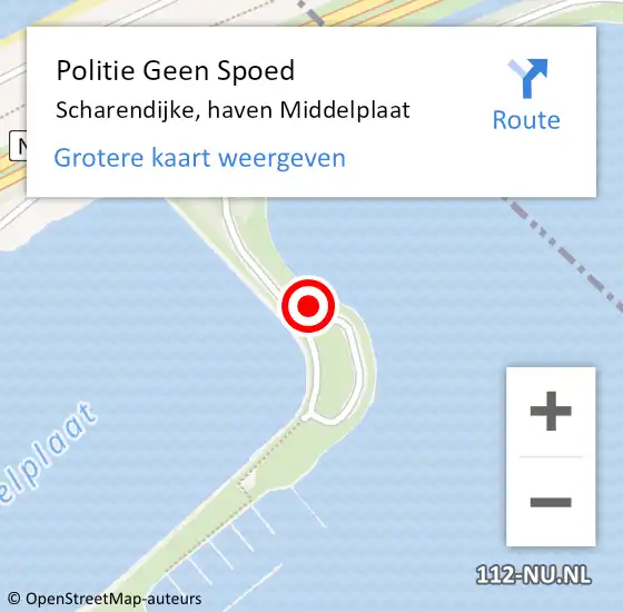 Locatie op kaart van de 112 melding: Politie Geen Spoed Naar Scharendijke, haven Middelplaat op 24 augustus 2024 17:28