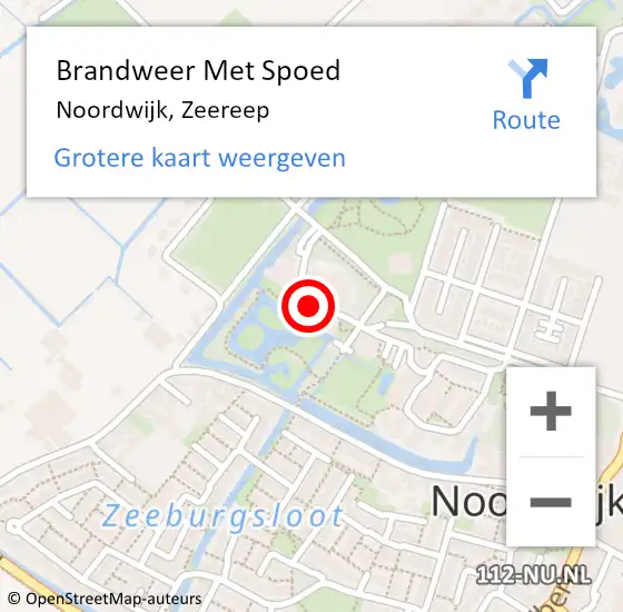 Locatie op kaart van de 112 melding: Brandweer Met Spoed Naar Noordwijk, Zeereep op 24 augustus 2024 17:50