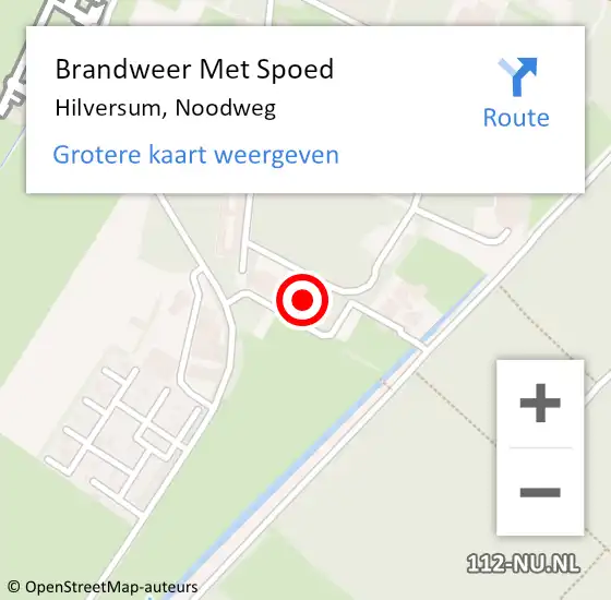 Locatie op kaart van de 112 melding: Brandweer Met Spoed Naar Hilversum, Noodweg op 24 augustus 2024 17:51