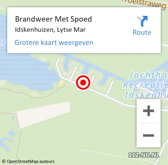 Locatie op kaart van de 112 melding: Brandweer Met Spoed Naar Idskenhuizen, Lytse Mar op 24 augustus 2024 18:08