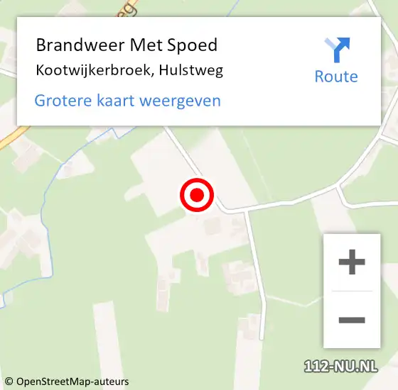 Locatie op kaart van de 112 melding: Brandweer Met Spoed Naar Kootwijkerbroek, Hulstweg op 24 augustus 2024 18:34