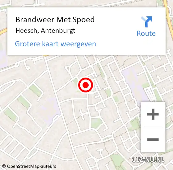 Locatie op kaart van de 112 melding: Brandweer Met Spoed Naar Heesch, Antenburgt op 24 augustus 2024 18:34