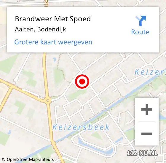 Locatie op kaart van de 112 melding: Brandweer Met Spoed Naar Aalten, Bodendijk op 24 augustus 2024 19:32