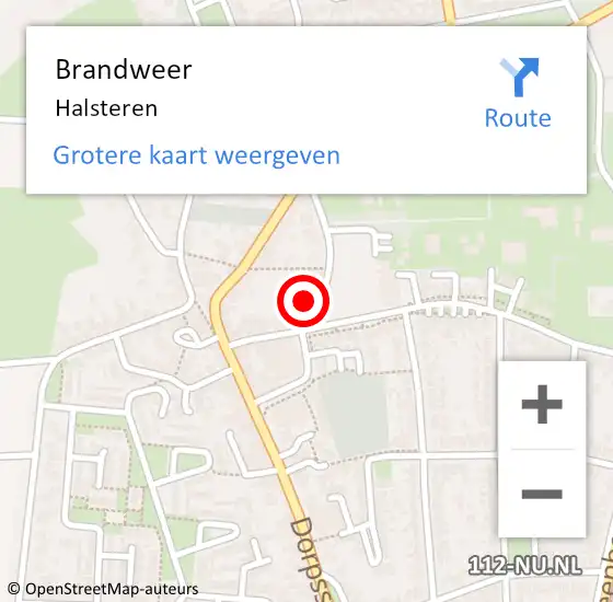 Locatie op kaart van de 112 melding: Brandweer Halsteren op 24 augustus 2024 19:40