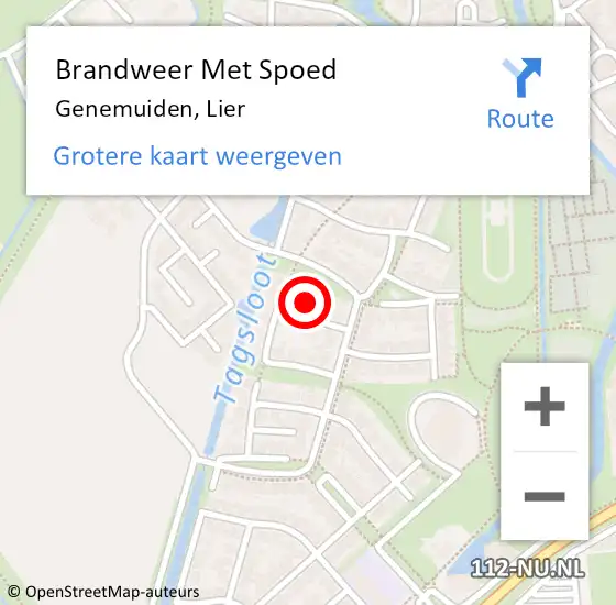 Locatie op kaart van de 112 melding: Brandweer Met Spoed Naar Genemuiden, Lier op 24 augustus 2024 19:42