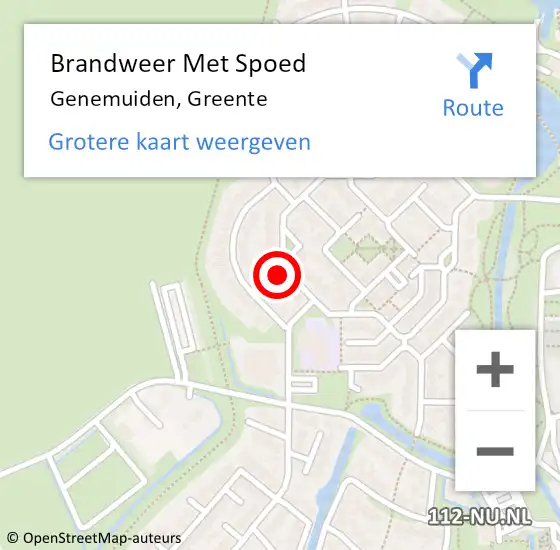 Locatie op kaart van de 112 melding: Brandweer Met Spoed Naar Genemuiden, Greente op 24 augustus 2024 19:44