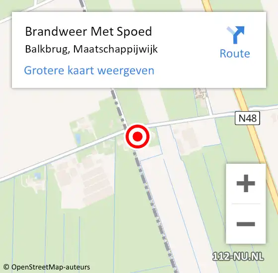 Locatie op kaart van de 112 melding: Brandweer Met Spoed Naar Balkbrug, Maatschappijwijk op 24 augustus 2024 19:44