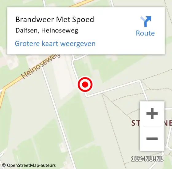 Locatie op kaart van de 112 melding: Brandweer Met Spoed Naar Dalfsen, Heinoseweg op 24 augustus 2024 19:47