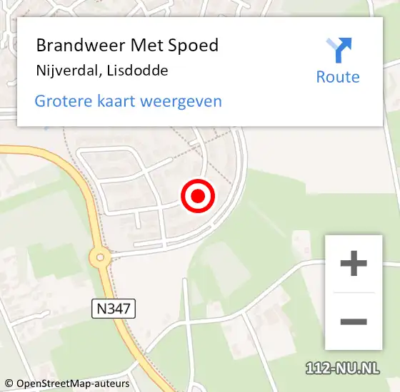 Locatie op kaart van de 112 melding: Brandweer Met Spoed Naar Nijverdal, Lisdodde op 24 augustus 2024 19:49