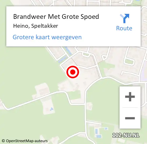 Locatie op kaart van de 112 melding: Brandweer Met Grote Spoed Naar Heino, Speltakker op 24 augustus 2024 20:02