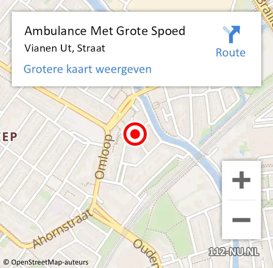 Locatie op kaart van de 112 melding: Ambulance Met Grote Spoed Naar Vianen Ut, Straat op 17 oktober 2013 22:06