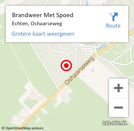 Locatie op kaart van de 112 melding: Brandweer Met Spoed Naar Echten, Oshaarseweg op 25 augustus 2024 01:18