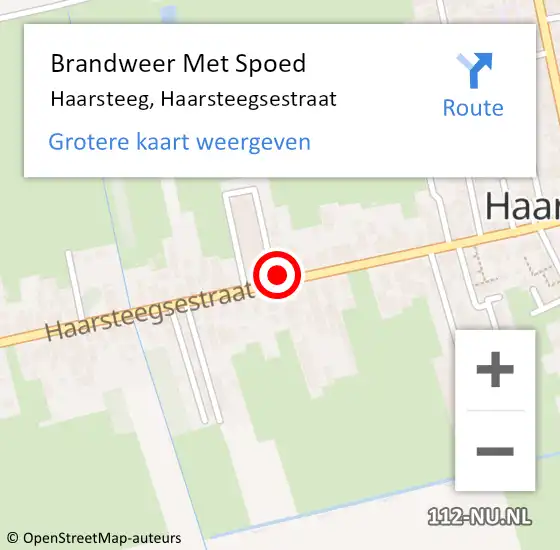 Locatie op kaart van de 112 melding: Brandweer Met Spoed Naar Haarsteeg, Haarsteegsestraat op 25 augustus 2024 02:13