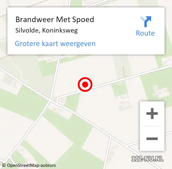 Locatie op kaart van de 112 melding: Brandweer Met Spoed Naar Silvolde, Koninksweg op 25 augustus 2024 08:23