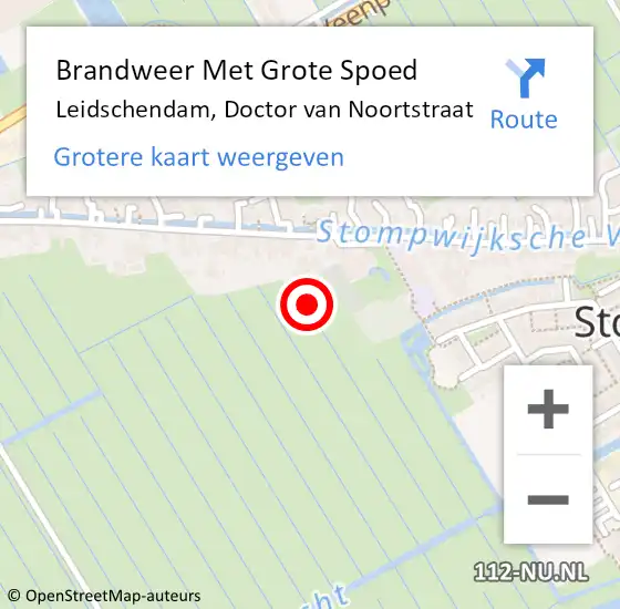 Locatie op kaart van de 112 melding: Brandweer Met Grote Spoed Naar Leidschendam, Doctor van Noortstraat op 25 augustus 2024 08:45