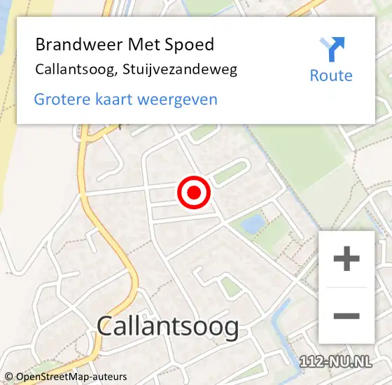 Locatie op kaart van de 112 melding: Brandweer Met Spoed Naar Callantsoog, Stuijvezandeweg op 25 augustus 2024 13:22